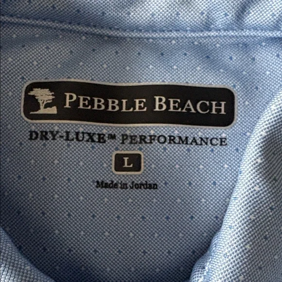 Pebble Beach Light Blue Performance Polo - Picture 6 of 11